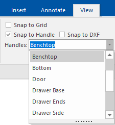 Snap Handles Dropmenu